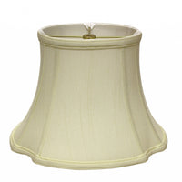 19" Ivory Reversed Oval Monay Shantung Lampshade