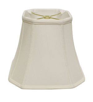 16" White Slanted Square Bell Monay Shantung Lampshade