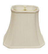 10" White Slanted Rectange Bell Monay Shantung Lampshade