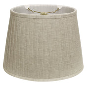 18" Cream Slanted Oval Paperback Linen Lampshade
