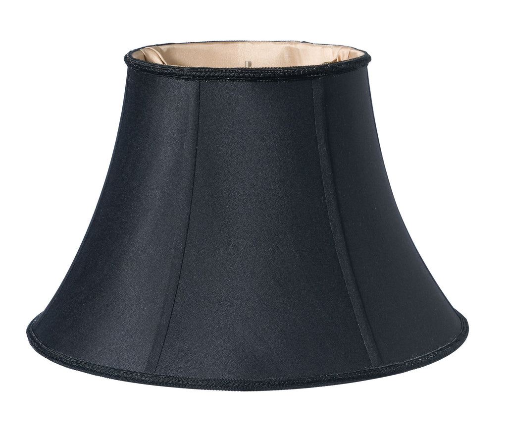 16" Black Slanted Bell Paperback Shantung Lampshade