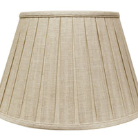16" Cream Slanted Paperback Linen Lampshade with Box Pleat