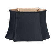 14" Black with Bronze Lining Premium Oblong Shantung Lampshade
