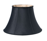 14" Black with Bronze Lining Slanted Oval Paperback Shantung Lampshade