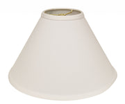 15" White Deep Cone Slanted No Slub Lampshade