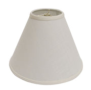 19" Off White Deep Cone Slanted Linen Lampshade