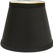 19" Black with White  Empire Slanted Shantung Lampshade