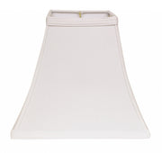 8" White Squre Bell No Slub Lampshade