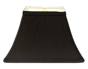 12" Black with White Lining Rectangle Bell Shantung Lampshade