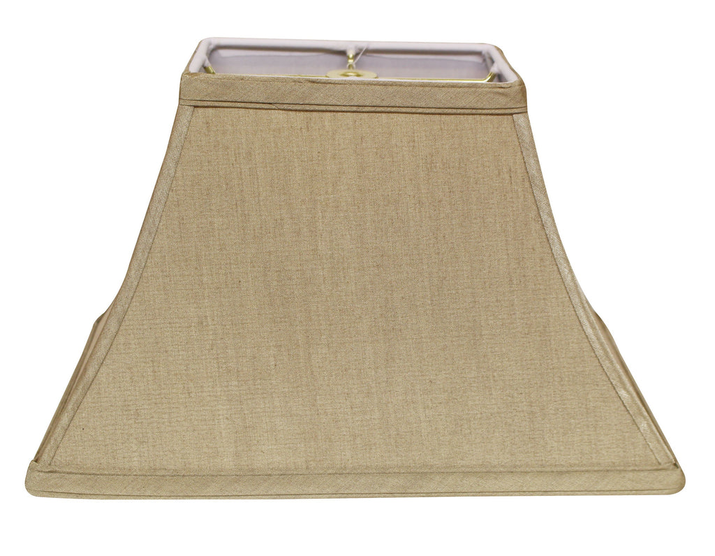 14" Pale Brown Rectangle Bell No Slub Lampshade
