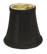 5" Black and Bronze Premium Set of 6 Chandelier Dupioni Lampshades