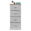 18" Grey Standard Accent Cabinet With Four Drawers