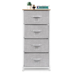 18" Grey Standard Accent Cabinet With Four Drawers