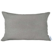 12" X 20" Grey Solid Color Zippered Handmade Polyester Lumbar Pillow Cover