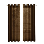 Set of Two 84"  Chocolate Solid Modern Window Panels