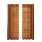Set of Two 84"  Rust Solid Modern Window Panels