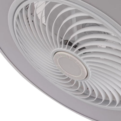 Contemporary White Ceiling Lamp And Fan