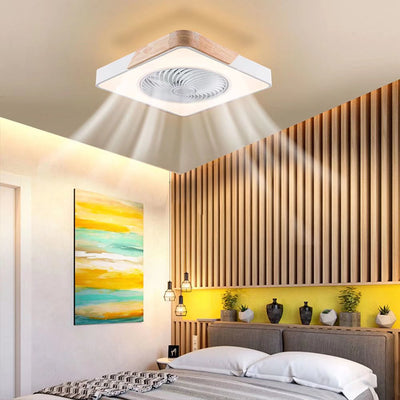 Compact Ceiling Lamp And Fan With Remote