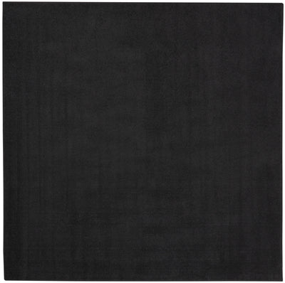 5' X 5' Black Square Non Skid Indoor Outdoor Area Rug