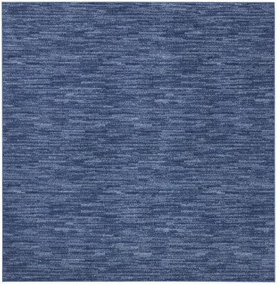 5' X 5' Navy Blue Square Non Skid Indoor Outdoor Area Rug