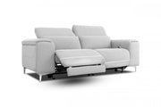 Modern Grey 84" Double Recliner Loveseat