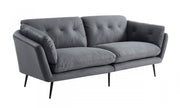 84" Grey And Black Standard Sofa