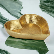 7" Gold Heart Metal Handmade Tray