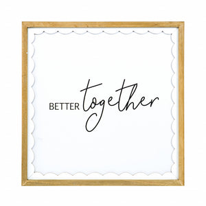 Brown And White Manufactured Wood Better Together Wall Decor