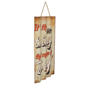 32" Distressed Metal and Rope Little Things Hanging Wall Decor