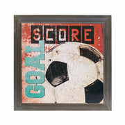 15" Rustic Soccer Score Framed Wall Decor