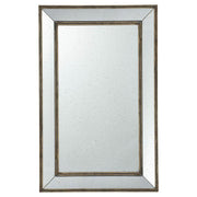43" Antique Rectangle Accent Mirror Wall Mounted With Frame