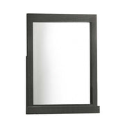 39" Gray Oak Rectangle Dresser Mirror Mounts To Dresser With Frame
