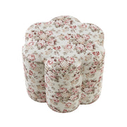 25" Ivory Linen Specialty Ottoman
