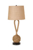 Set of Two 29" Natural Brown Rope Table Lamps With Brown Shade