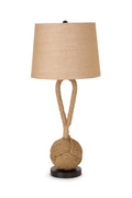 Set of Two 29" Natural Brown Rope Table Lamps With Brown Shade