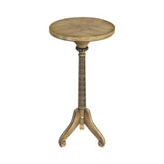 24" Beige Manufactured Wood Round End Table