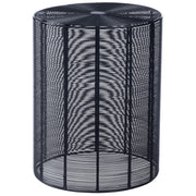 18" Black Round Wire End End Table