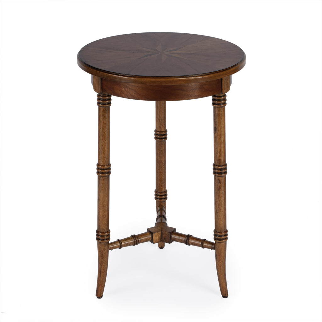 26" Brown Manufactured Wood Round End Table