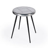 23" Aluminum and Manufactured Wood Aviator Round End Table