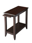 24" Merlot Manufactured Wood Rectangular End Table With Shelf