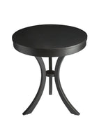 26" Black Manufactured Wood Round End Table