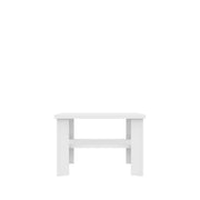 36" White End Table