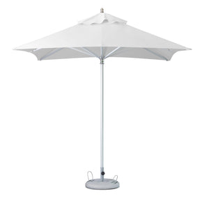 8' White Polyester Square Market Patio Umbrella