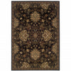 10' X 13' Brown Beige Blue And Red Oriental Power Loom Stain Resistant Area Rug