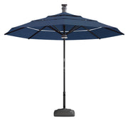 11' Blue Sunbrella Octagonal Lighted Smart Market Patio Umbrella