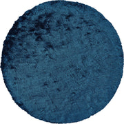 10' Blue And Green Round Shag Tufted Handmade Area Rug