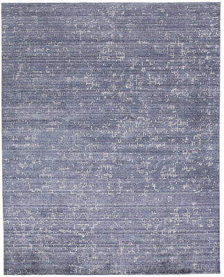 5' X 8' Blue And Ivory Abstract Hand Woven Area Rug