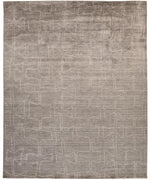 5' X 8' Gray Taupe And Ivory Abstract Hand Woven Area Rug
