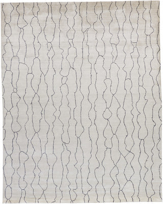 4' X 6' Ivory And Gray Abstract Hand Woven Area Rug
