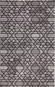 5' X 8' Taupe Black And Gray Wool Paisley Tufted Handmade Area Rug